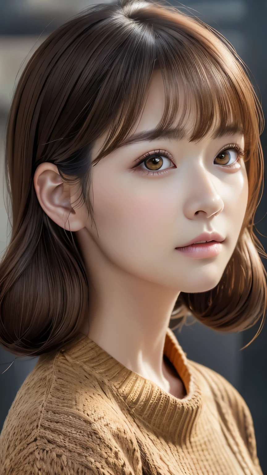 (Representative works:1.3)、(8k、 realistic 、 RAW photo、 Max Image:1.4)、(30 year old mature woman)、 small face 、 beautiful face、( realistic  Face)、 no makeup in the coal mine、  natural makeup、light makeup、 (  lots of dark brown hair )、 Beautiful Hairstyles、 realistic  eyes、 blonde twin tails 、 ( realistic な肌)、 beautiful skin 、 ( sweater)、 Confused、 charm、超 high definition 、 super real 、  high definition 、Golden Ratio