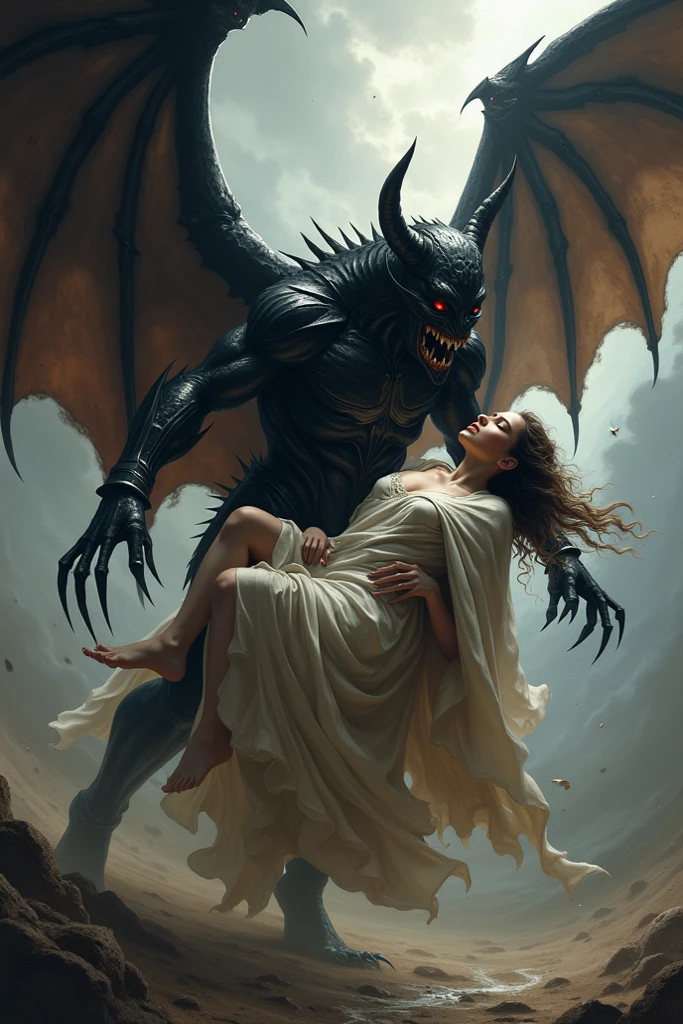 Satan hugging his devotees

