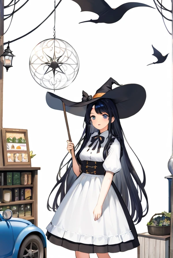  black hair, Long Hair,witch,witchの店,witchの薬屋,店番をするwitch