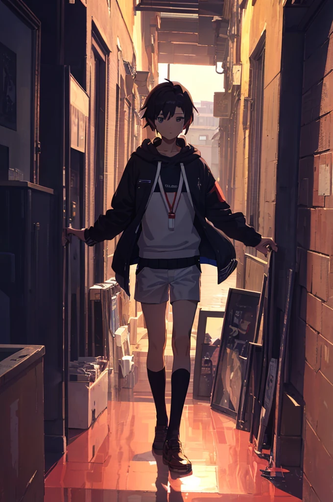 young girl in tattered clothes, standing in a small alley with shaking legs, nsfw, best quality, highly detailed, masterpiece, very high resolution, realistic photo, 8k