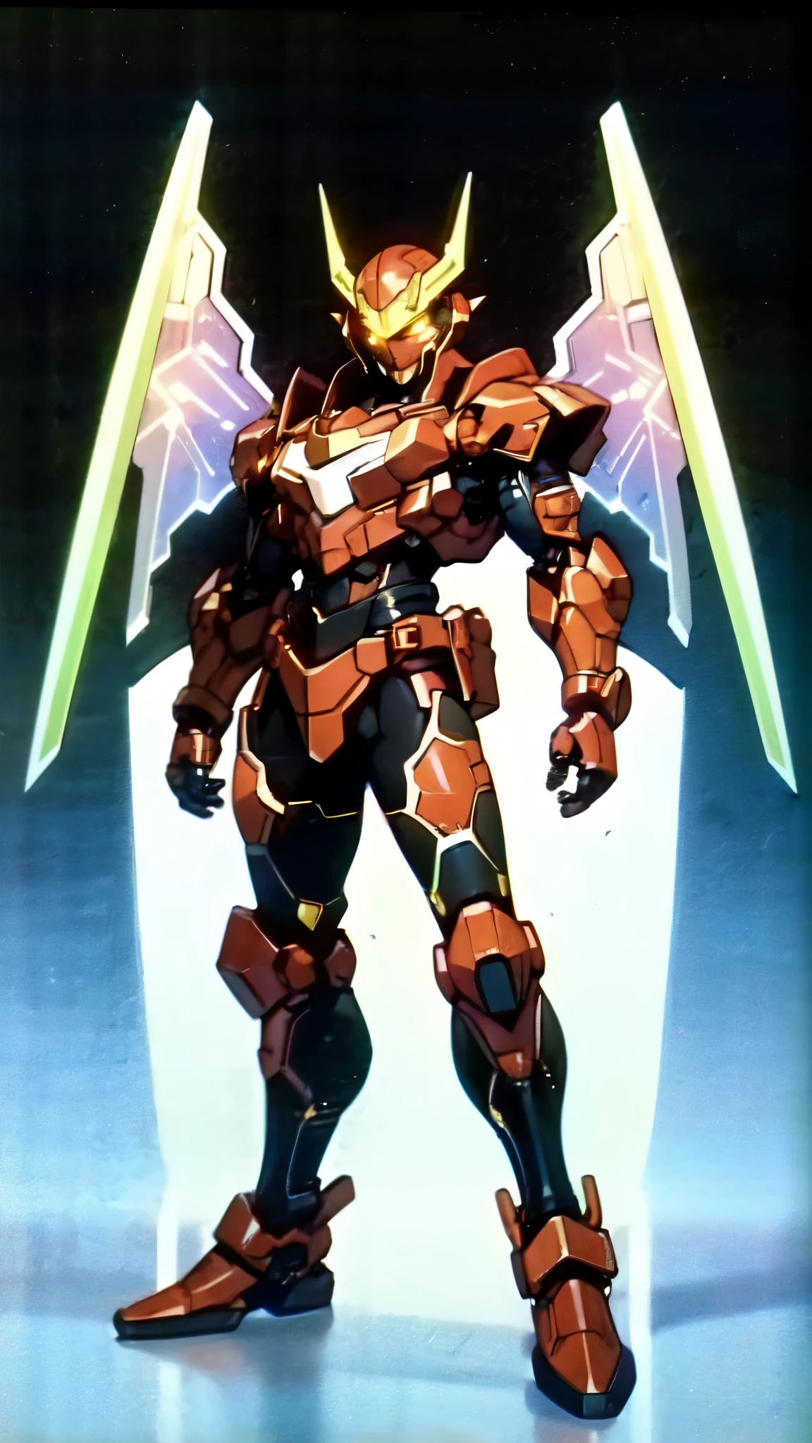 (masterpiece:1.5, best quality:1.5, extremely delicate:1.5), ((male:1.5)), a man wearing a full-face helmet, high-tech biomimetic armored combat suit, (a composite layered chest armor), the design balances heavy with agility, fully enclosed shoulder guards, matching arm and leg guards, a belt of gemstone, (the color scheme is primarily Red with Green and Yellow accents, Organic Biotech, Concept Inspired by Kamen Rider, glowing eyes, armor glows), stand of a futuristic sci-fi city, this character embodies a finely crafted fantasy-style armored hero in anime style, exquisite and mature art style, metallic, high definition, highres, ultra-detailed, ultra-fine painting, professional, perfect body proportions, golden ratio, anatomically correct, symmetrical face, extremely detailed eyes and face, high quality eyes, creativity, RAW photo, UHD, 32k, Natural light, cinematic lighting, (masterpiece-anatomy-perfect:1.2)