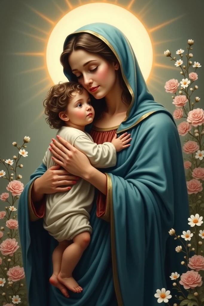 (Cinematic photo of a beautiful and (((VIRGIN MARY OF GUADALUPE, FULL BODY, , and Chil Jesu. Art by: JOAQUIN SOROLLA, THE GRECO, WILLIAM ADOLPHE BOUGUEREAU))) in full Colors. full body. Hello poster, Noah Bradley, Luis Royo, Tuomas Korpi, Neil Blevins, screen print, pastel colors, cinematic, elegant, intricate, 8k, trending on artstation, concept art, sharp focus, illustration, hyper), (Beautifully Color Graded), Unparalleled Quality,, Hard Surface Modeling), American Tonalist, Expression of Determination, (Iridescent), CANON-Eos-C300-ƒ4-15mm, Colorful, Surrealist Surprise), Infrared Unseen, (Impressionist Oil Art), Victorian Elegance, Elegant Perfectionism), Beautiful, Post-processing, Photographed by a Nikon Z7 II Camera