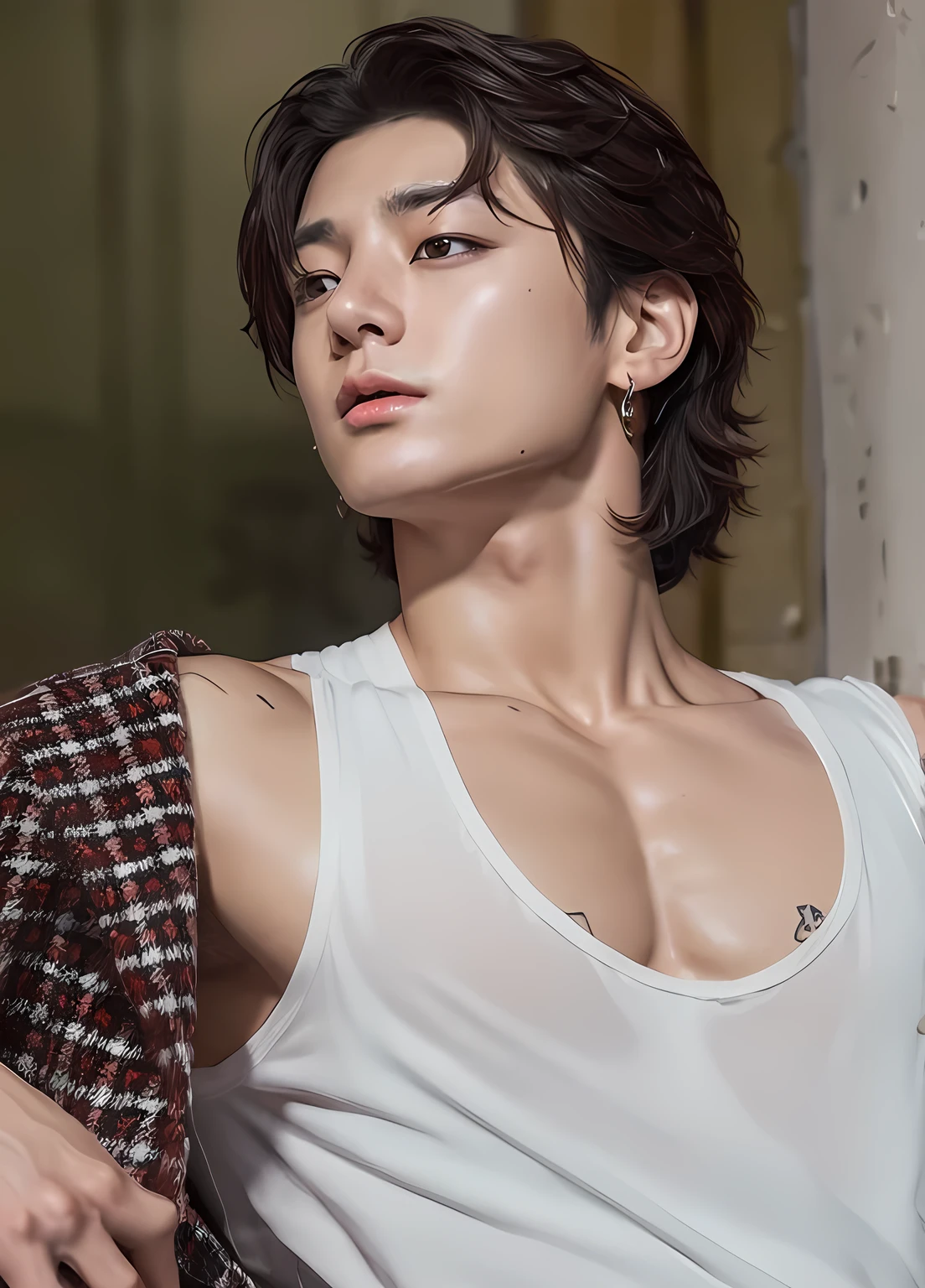 JUNGKOOK BTS, muscular, masculine and marked