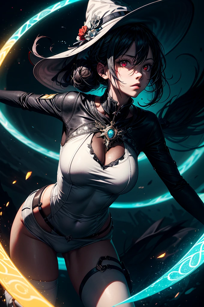 masutepiece、Best Quality、Illustration、 ultra-detailliert、hight resolution、8K Wallpapers、Perfect dynamic composition,、Beautiful detailed eyes、neck tie、、 long Hair、A dark-haired、(Beautiful Large Breasts:1.3)、Natural Color Lip、Bold sexy poses、Smile、Harajuku、19 years girl、Cute、Beautiful sister、Sexy shot looking at camera、night skyscraper Very long bangs of black with a tinge of navy with galaxy purple eyes and a navy kaizen jujutsu uniform with a white violin and a katana sheathed on her waist.