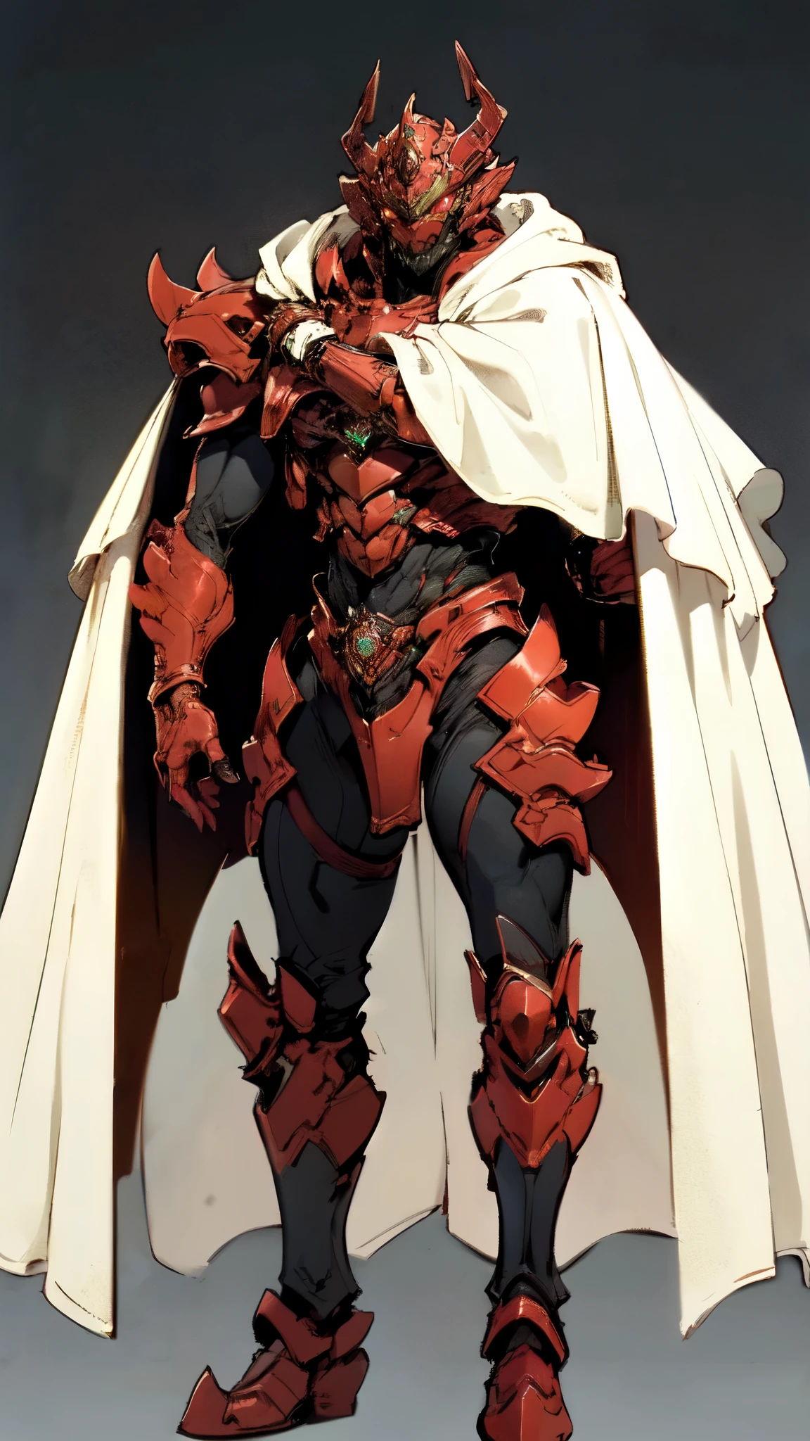 (masterpiece:1.5, best quality:1.5, extremely delicate:1.5), ((male:1.5)), a man wearing a full-face helmet, high-tech biomimetic armored combat suit, (a composite layered chest armor), the design balances heavy with agility, fully enclosed shoulder guards, matching arm and leg guards, a belt of gemstone, (the color scheme is primarily Red with Green and Yellow accents, Organic Biotech, Concept Inspired by Vampire, glowing eyes, armor glows, huge cloak like devil wings), stand of a futuristic sci-fi city, this character embodies a finely crafted fantasy-style armored hero in anime style, exquisite and mature art style, metallic, high definition, highres, ultra-detailed, ultra-fine painting, professional, perfect body proportions, golden ratio, anatomically correct, symmetrical face, extremely detailed eyes and face, high quality eyes, creativity, RAW photo, UHD, 32k, Natural light, cinematic lighting, (masterpiece-anatomy-perfect:1.2)