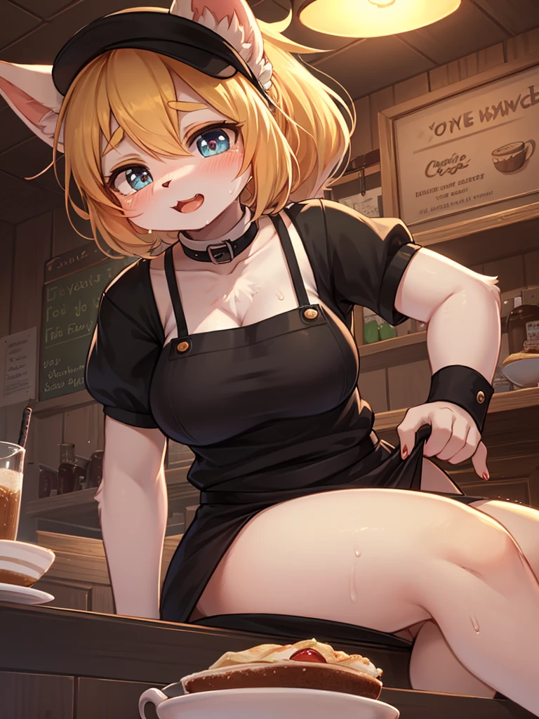 (masterpiece,Highest quality),Intricate details,One girl,Watame Base,playboy bunny,rabbit ears, black rabbit ears, fake rabbit ears,Fishnet Tights,Long Hair,Blonde,Ahoge,Hair Clip,ass focus,Emphasize the chest,naughty face,embarrassed