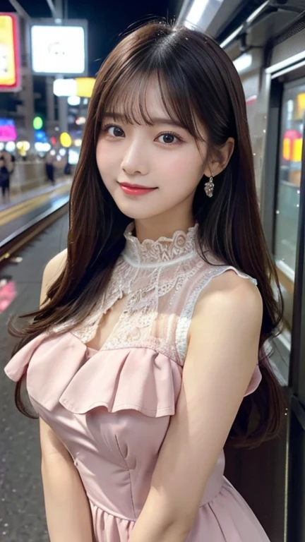 (Eyes on viewer 2.0),(Big Tits 1.8),(Gorgeous colorful dress 1.8),(Table Top 1.8),masterpiece，Highest Resolution，Dynamic bust of a beautiful Chinese woman，Delicate black bun，Wavy long hair,Black clear eyes，Her hair is covered with beautiful and delicate floral detailing., crystal jewelry filigree，Ultra-detailed details，beauty effect，Soft Lighting。