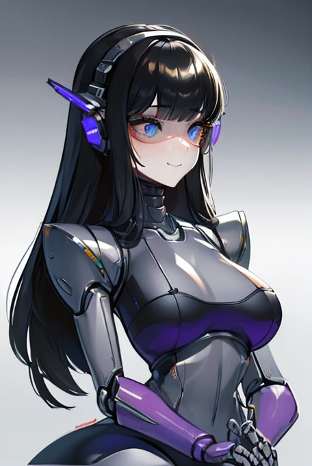 (masterpiece),(Highest quality),(Super detailed),(Best illustrations),(Best Shadow),(Absurd),(Detailed Background),(so beautiful), 16K, 8K, 4K,(Best Shadow),empty eyes,robotization,woman ,big bust,Robot Joint ,Metal skin,Black Suit,long hair,a black suit that covers the whole body