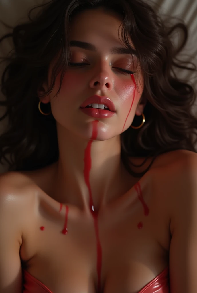 Undead sinner, forced oral sex, (mouth rape:1.3), Sexual violence, (traces of beatings on her body:1.2), torn clothes, Sexual slavery, hellish torment