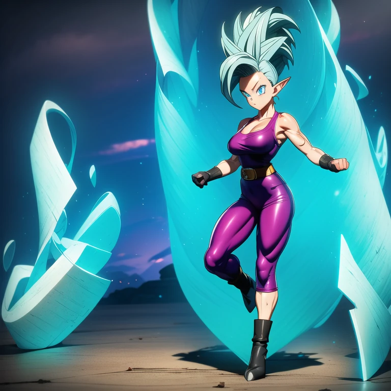 dbsuper style, 1
Girl, captain mizuki, green aura, super saiyan's aura, belt, pointed ears, elf ears, light-blue colored hair, huge hair, bruise, bruise on face, clenched hands, frown, gloves, blue eyes, grey gloves, serious, medium breasts, Aura around her, solo, high ponytail, mouth opened, furious, saiyan armor, armor,  powering up aura
, ((masterpiece)) 
