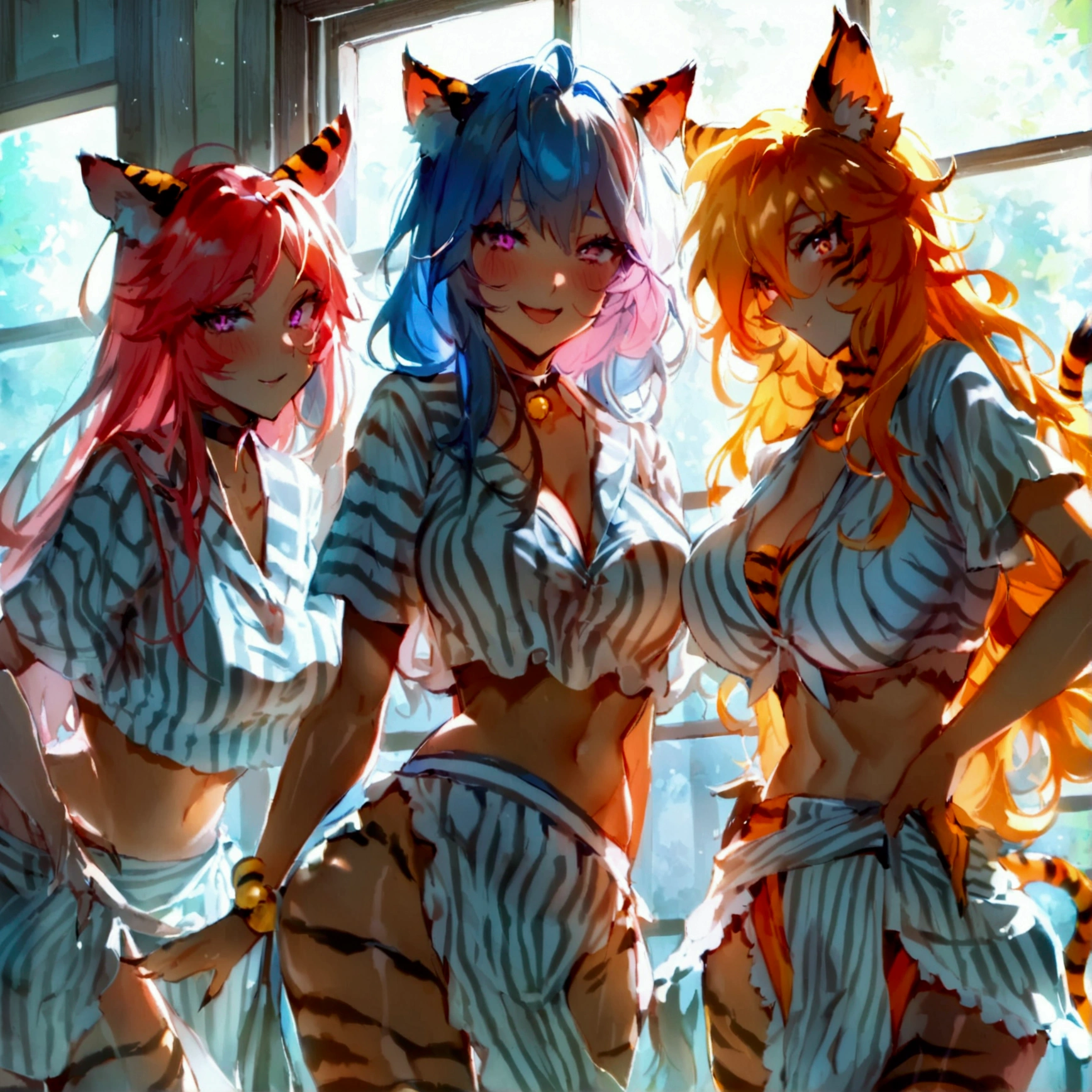 Too many sets of cat poses, anthropomorphic style, different emotional styles, cute emoticons
