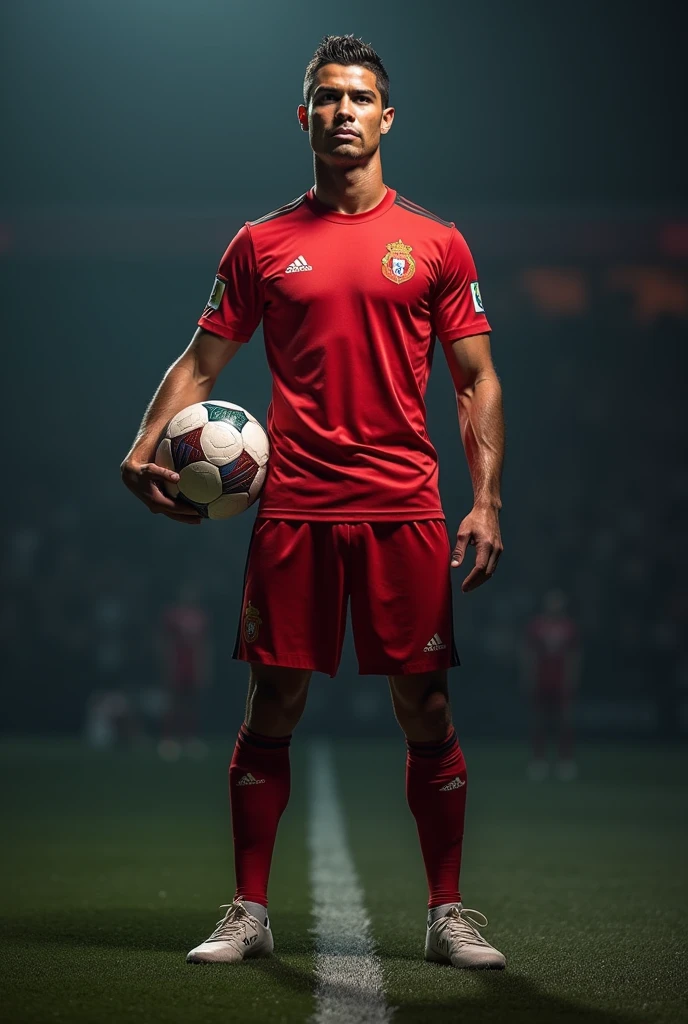 Cristiano Ronaldo with football under his foot