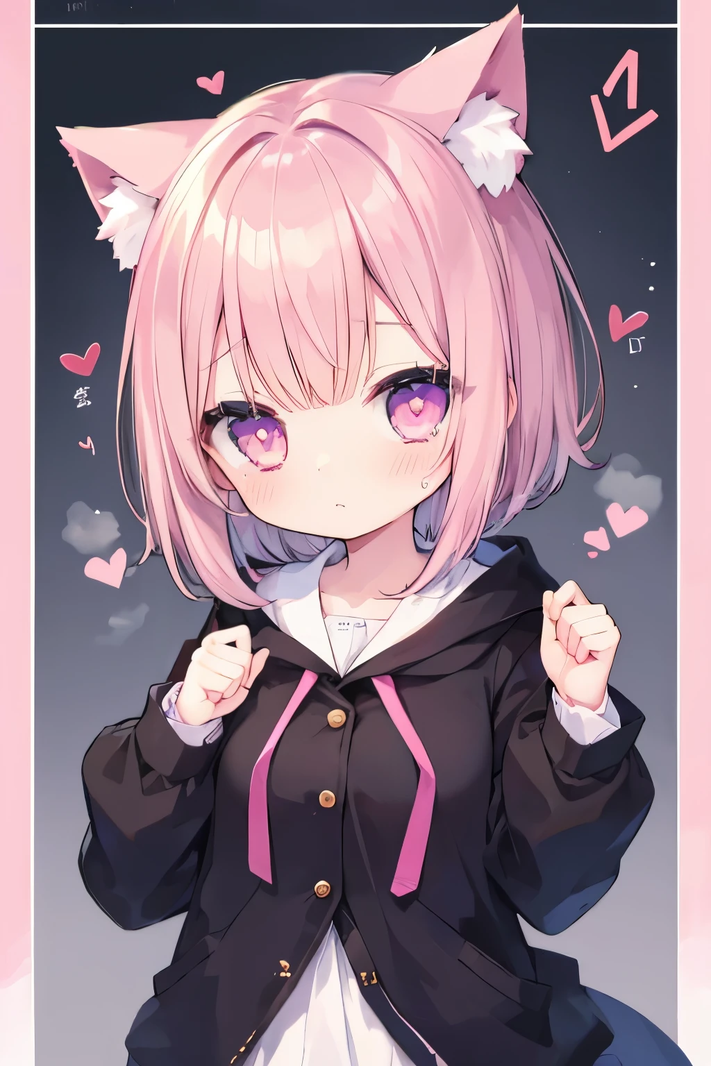 NSFW,Ahegao、Nipple piercing、short, Light pink hair、Putting on a collar、Elementary school girl、Very beautiful and Shining Eyes、Shining Eyes、1 person、Cat ear、(((((Small body)))))、heart❤、((Sweat、vapor)）