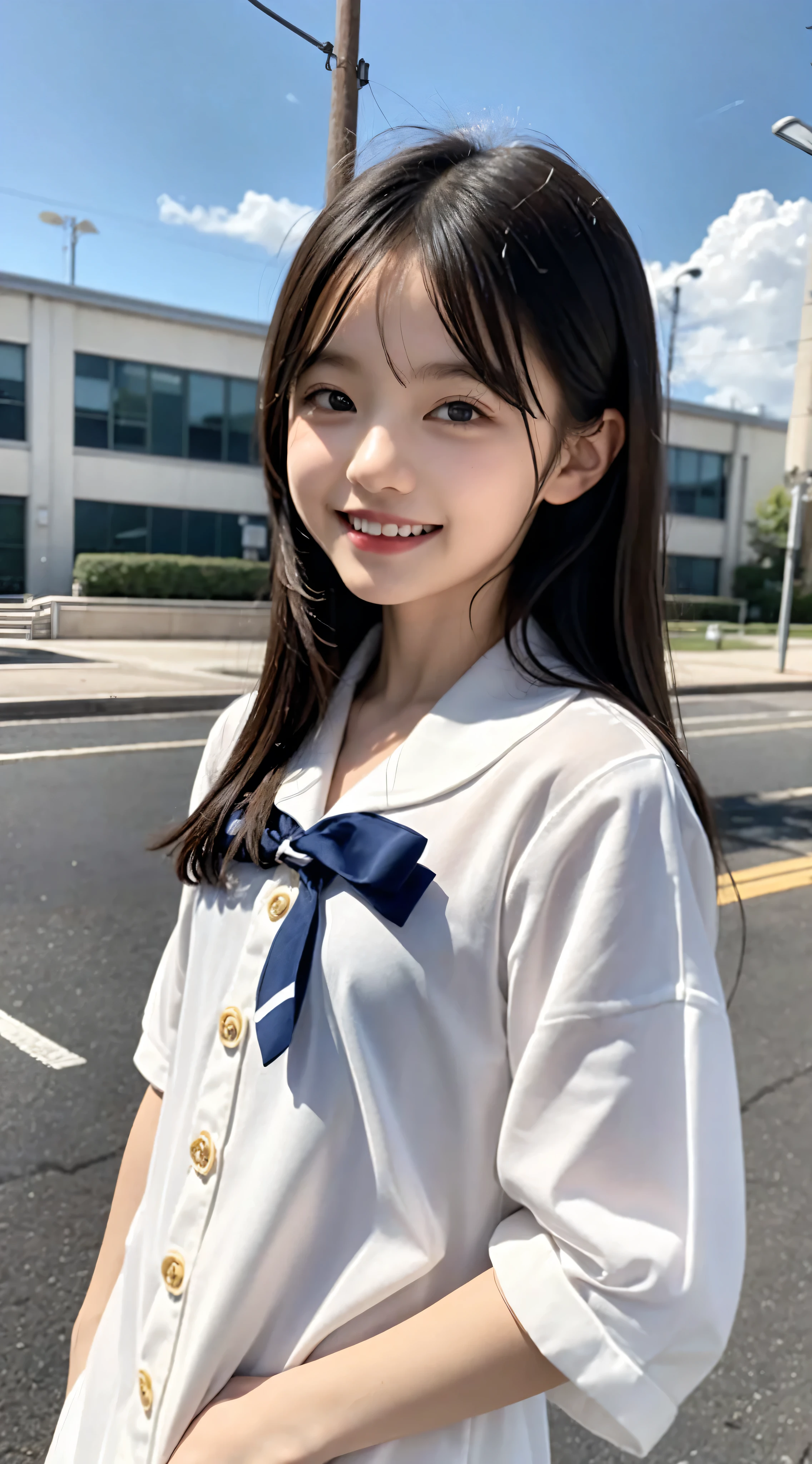  elementary school students、 sailor suit ,smile