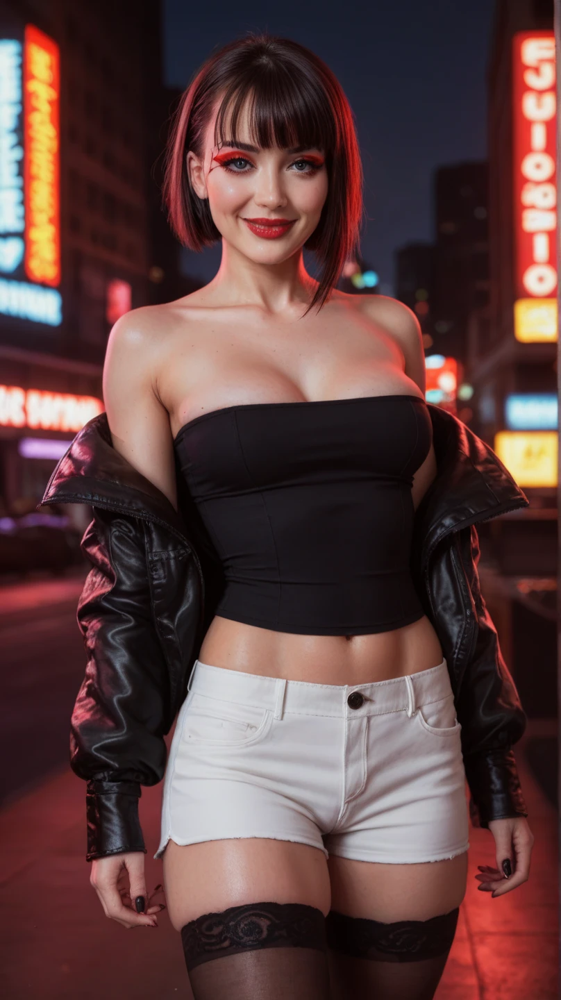 (best quality,highres:1.2),ultra-detailed,realistic, ((photorealistic)), ((NSFW)), ((shaved pussy)), ((explicit)), ((angelical face)), landscape,Happy new year ambientation,sexy girl,short hair,nighthawt,eiffel tower in the background,lit up. Fireworks lighting up the night sky. The girl is wearing a miniskirt, displaying her ample bosom and a deep cleavage. Her beautiful smile shines in the glow of the lights.