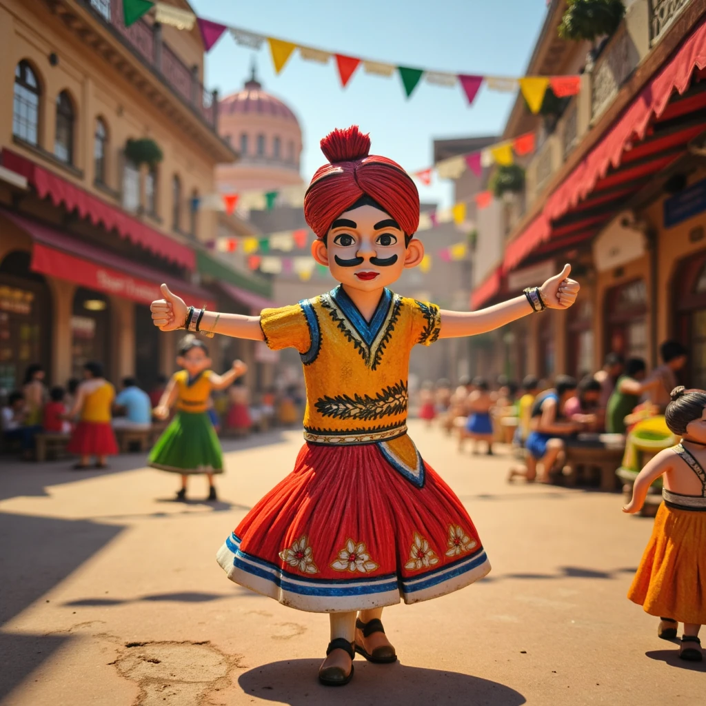 A man dancing bhangra 