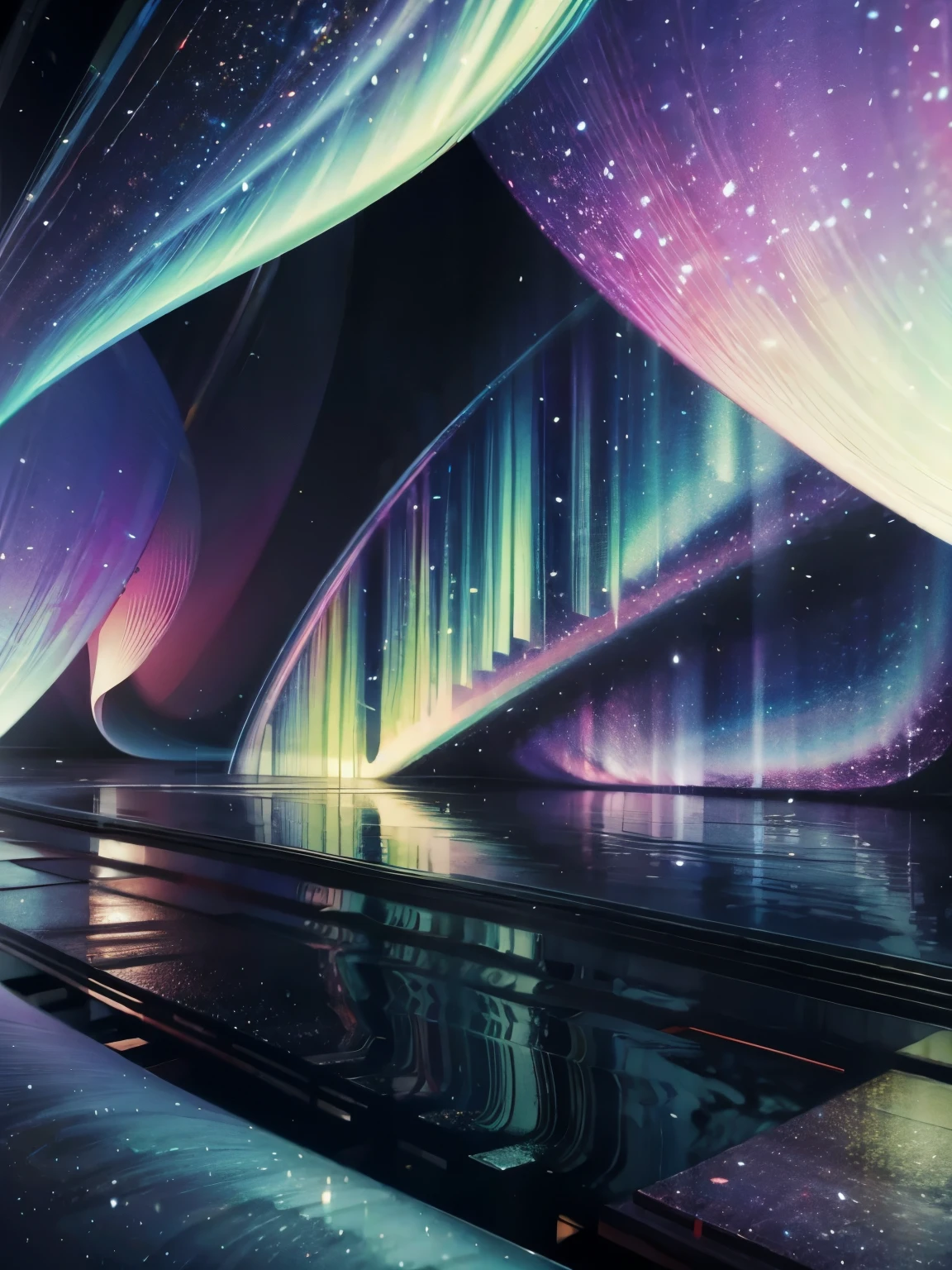 3d rendering abstract background,  Aurora