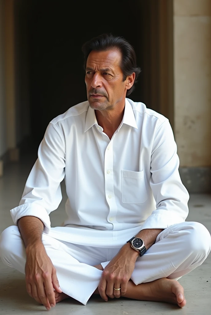 portrait of Silvio Berlusconi in the 70s with an elegant white dress
