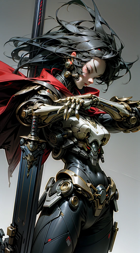 male dieselpunk angel knight in full body beautifully elegant mechanical angel armor, full head helmet with a full face white steel knight visor, bright vibrant eyes, armor is pure white with pale gold accents, armor is gorgeously engraved with art deco patterns that flow down the arms and chest and legs, wide spread beautifully designed white mechanical angel wings, face covered, face hidden behind elegantly beautiful dieselpunk knight helmet visor, upper body portrait, anime art style