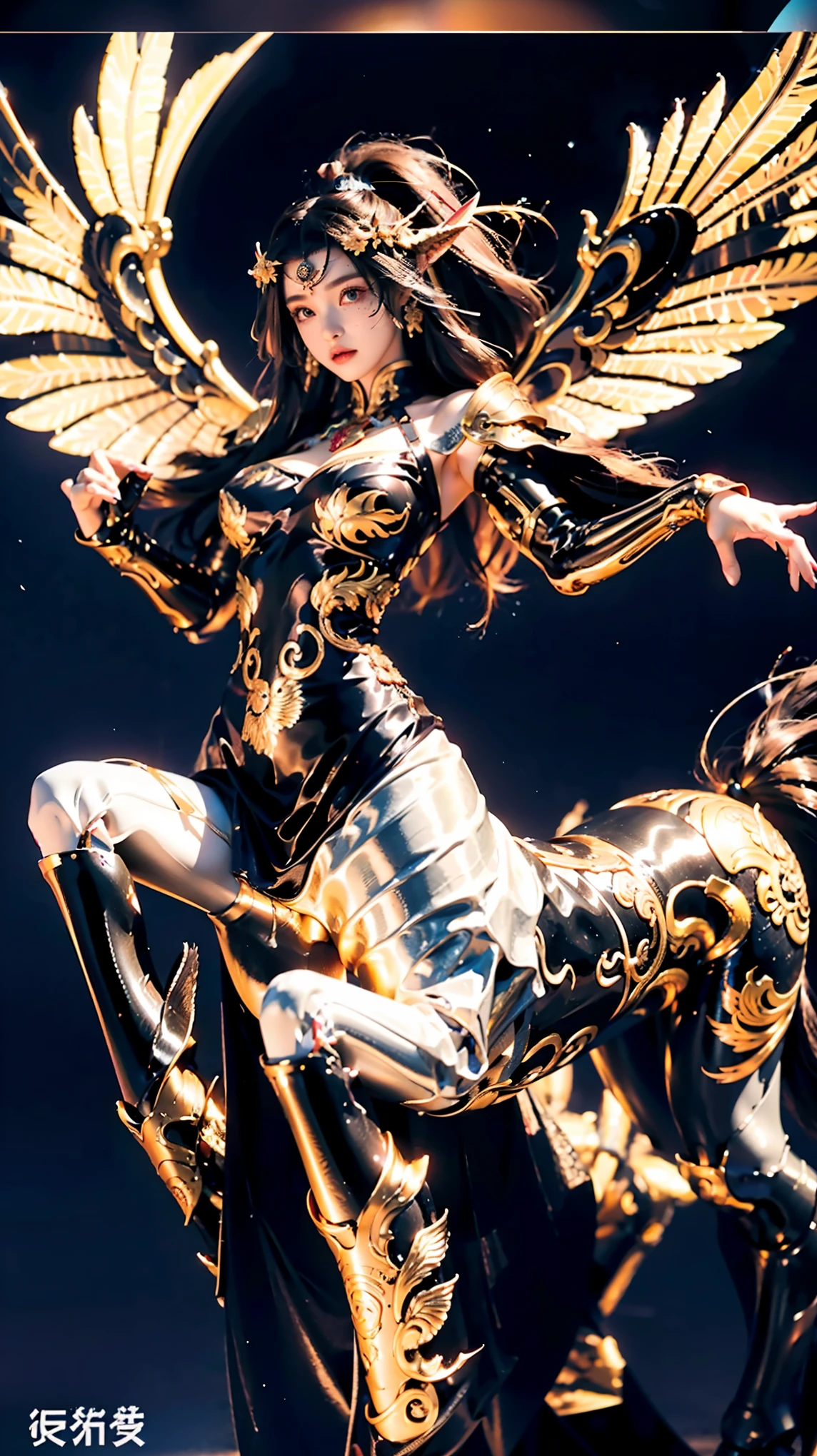  creates an epic picture ，超大广horn、Ultra deep depth of field ，Super focal length 、Super-sharp 、Super complex、 super detailed 、 super realistic 、 are colorful、 supernaturalism ， used an all-round three-dimensional moving camera ，多horn度拍摄， graphics to divide the scene and dynamically distribute the material 。 The Three Realms of the Multiverse（Elite Club 、The stars gathered ：2），（组群超过9位女皇horn色：2)Passionately interpret ：（ Seamlessly embedded cybermecha centaur with integrated fusion ，Centaur，Centaur：1.8）、（ Phoenix Empress 、 Mini Fairy Fairy Imperial Wind 、 Princess Sphinx Princess Bathing Sand 、 Princess Sphinx Cat Bathing 、 Sky Demon Dragon Queen Tengyun Driving Fog 、 Fiery Fire Queen 、 The charming Conjuring Queen Tifflin )，每位horn色具有独特的外观特征、 magical ability 、Stance and Movement ， Special Organs 、Artifact Equipment、Special scenes and natural phenomena，Clearly layered，Lively action，Creative Layout ，（ combines various styles and high quality fabrics ：2）， Dragon Queen Blue Purple Tights ， Exquisite Combination Scenes ， super sexy 、 Super Curve 。 Inclusive Display ， details are true ，Super intricate details， ultimate clarity ， Ultra high quality output ， makeup fine-tuning to make facial features 、 asymmetrical appearance ， neoclassical Chinese and Western style （Dress、Casual Clothes、Warframe、 cyberpunk、Wedding Dress）， Advanced Brush Tool ， Combining Mythical Legends and Monster Characteristics （horn、tail、Tentacles、Wings、Feather、scale、nail、hoof、Anti-Joint 、Arthropod、fur、Chitin 、Pattern、Tattoo、, ornate decorations, etc. ：2)， Physiological Perfection、 standard medical beauty 、 Biological Adjustment ， Super Giant Teardrop Papaya Big Chest 、Round and straight、Enchanting and sexy、Low body fat percentage ，The infinitely changing miracle magic decoration ( invisible coding ：2)， The Sphinx Cat Princess of the Desert 。Perfect childlike look，Perfect muscle lines， Narrowed Ribs 、Smooth shoulder blades、纤瘦腰腹与 Super Giant Teardrop Papaya Big Chest 形成强烈反差，Long body 、Beautiful curves、 Proud Business Line ， Special Moves ： Side knee bends、 Straightens waist and raises head、 Bunny jumps with hands behind back、 Spreads and raises knees、 Lifts head on the ground、Side bends、one knee up、 Group Ballet, etc. ， Frequent interaction ，Lively action， Jade horizontal chest 。City mountains glow，Vegetation is abundant， Neon Symbols Float ， Blurred Outer Space Supergiant Constructor Park logo glides through the sky 。Refer to Onlyfans 、 tiktok 、 Douyin and other social media materials ， Using Mindjourney 、 Stable Diffusion advanced brush tool 、 Material Texture Pack、Special model library、Real Motion Capture Library。Fun，Light Code ， Commercial Giant Production ， Clean Picture ，True story，Vivid image， Turing Test ，Micro-expression，Grand Prize Entry，Focus on people， Highlight Moments ，Magnificent epic，Sacred，Group of people， Illusory Aura ， holiday atmosphere， Fire Flash ，Colored smoke，tension，Rendering，jelly，} Lens Language ，A metaphor for concentrated computing power 、Implicit 、 Implies （Hall of Fame Characteristics、性tension：：1.5）。