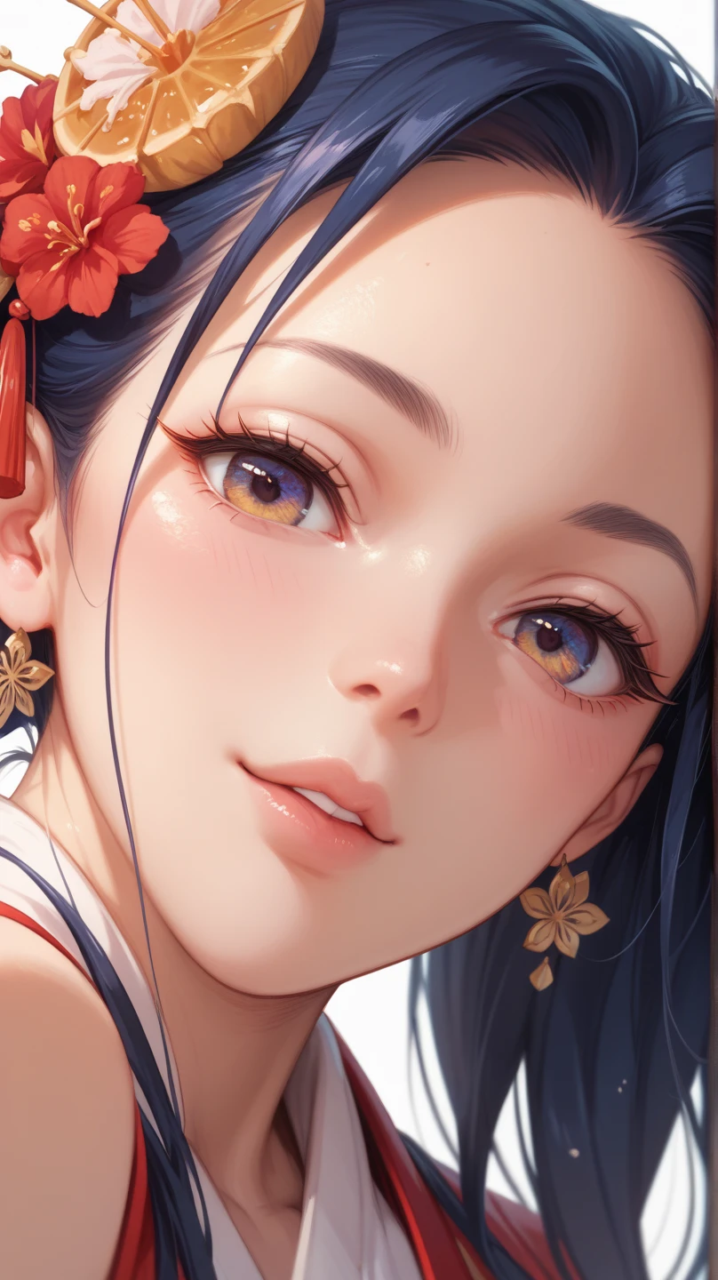 ((((highest quality)))), (((Ultra-precision CG 16K))), (((masterpiece))), (((Very detailed))), (((Extremely detailed))), (((Black outline:1.3, Written boundary depth:1.3 , Written soft outline, sharpness))), Maximum clarity and sharpness, Multilayer Texture, Surface Shading, Cinematic lighting, Beautiful details sparkle ,Perfect Proportions, Limited to one woman, BREAK accurate, Anatomically correct, Highly detailed face and skin texture, drawn in detail, Highly detailed facial and skin texture, Detailed eyes, beautiful hair, Beautiful Japanese Idol face, Beautiful and beautiful eyes, Beautiful body, Beautiful breasts, Beautiful thighs, Beautiful legs, Beautiful fingers, (Beautiful views) , skinny body, ((Beautiful Skin)), ((Skin Texture)) BREAK breast enlarged, medium Breasts, rocket breasts, (((perky breasts))), (covered nipples), slender waist, ( narrow eyes, blush, determined expression, hot, sweaty , Heavy breathing,) , (streaked hair, hair intakes, colored inner hair, ) BREAK (((wearing printed sexy professional clothing , wearing wide-leg-pants, breasts is covered by outfit))) , wearing earrings, BREAK ( stick breast out),(((looking at viewer, super detailed background , ))), BREAK (((portrait , close-up of face, bust-up shot, looking at viewer, bending over )), (natural make), random angle, random situation , pinup magazine pose