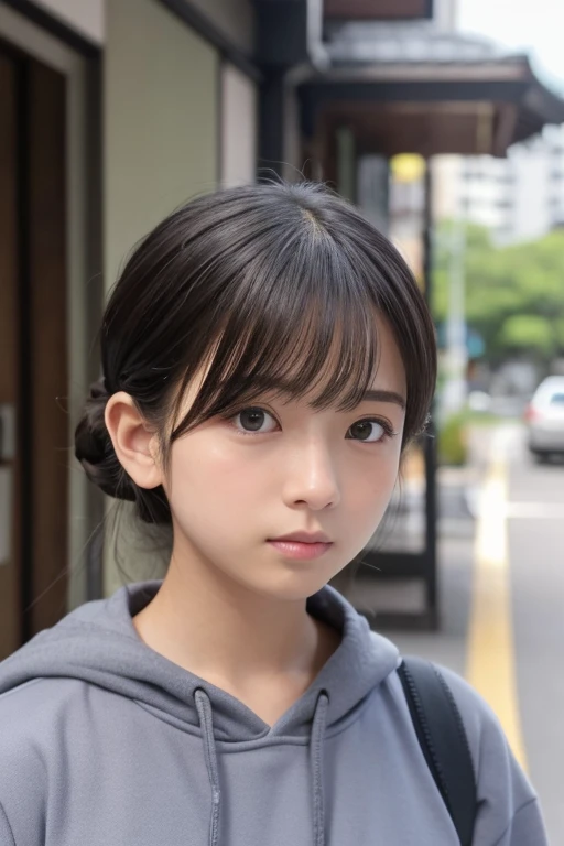 Best image quality, focus, soft light, , ((Japanese)), (sleeveless), (((front, young face))), (depth of field), super high resolution, (realistic: 1.4 ) , RAW photo, from above, upper body
