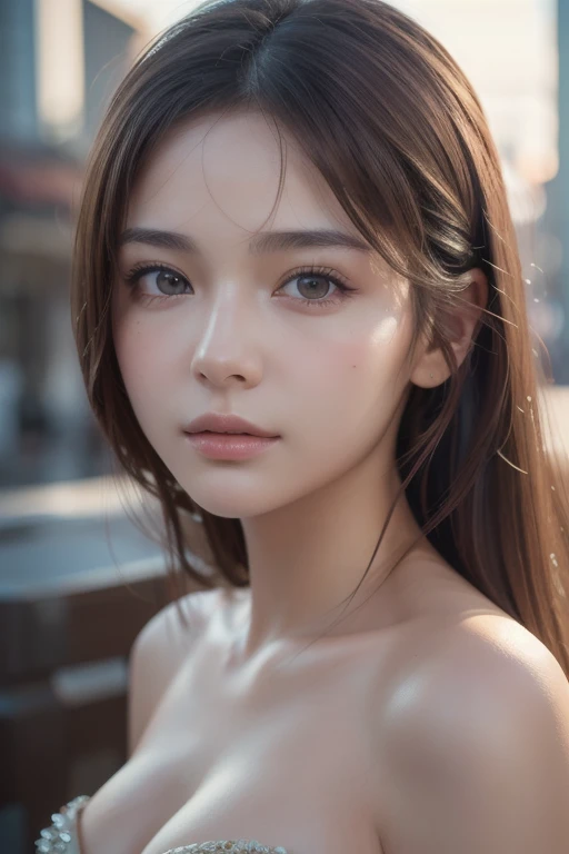 highest quality, masterpiece, ultra high resolution, (realistic:1.5), (close portrait) RAW photo, 1 girl, 22 years ago,super close up of face,Face in the mirror,super close-up photo,just out of the bath,facial moisturizing cream,Are you okay, beautiful skin,transparent skin,masterpiece, realistic pictures, japanese pictures, saturation, contrast, long hair
