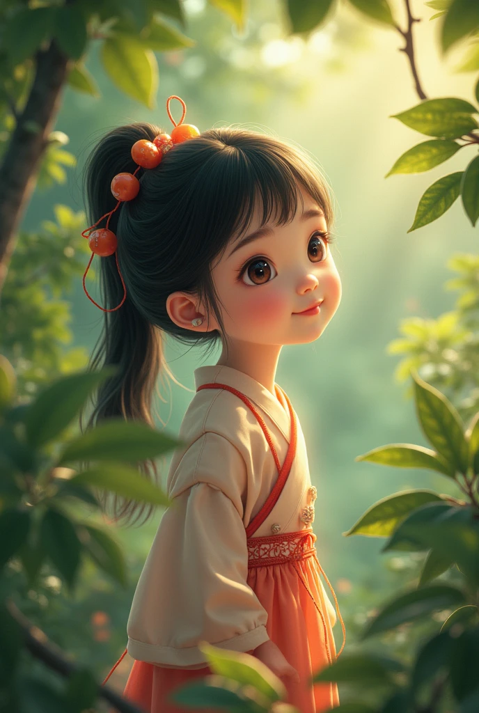 (masterpiece, best quality:1.2), 1 Girl, Solitary，Ponytail，Hanfu