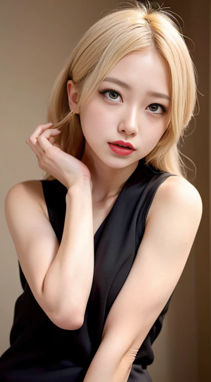 (((forehead、Standing、A calm face、(thick、High neck sleeveless knit dress)、(overweight:1.5、masterpiece, best quality, ultra detailed, hyper detailed, beautiful, woman, 2 girls, medium shot, from front, from above, leaping figure composition, midday, in focus with blurred background)、White Blonde Hair、Northern Europe、White、beautiful girl、Blonde、White background、cute、Young、True Face、Shiny Hair、whole body)))、table top, highest quality, figure, super detailed, finely, High resolution, 8k wallpaper, Perfect dynamic composition, detailed and beautiful eyes, Deco out,bionde, big breasts, Natural color lip,white background, random cute poses