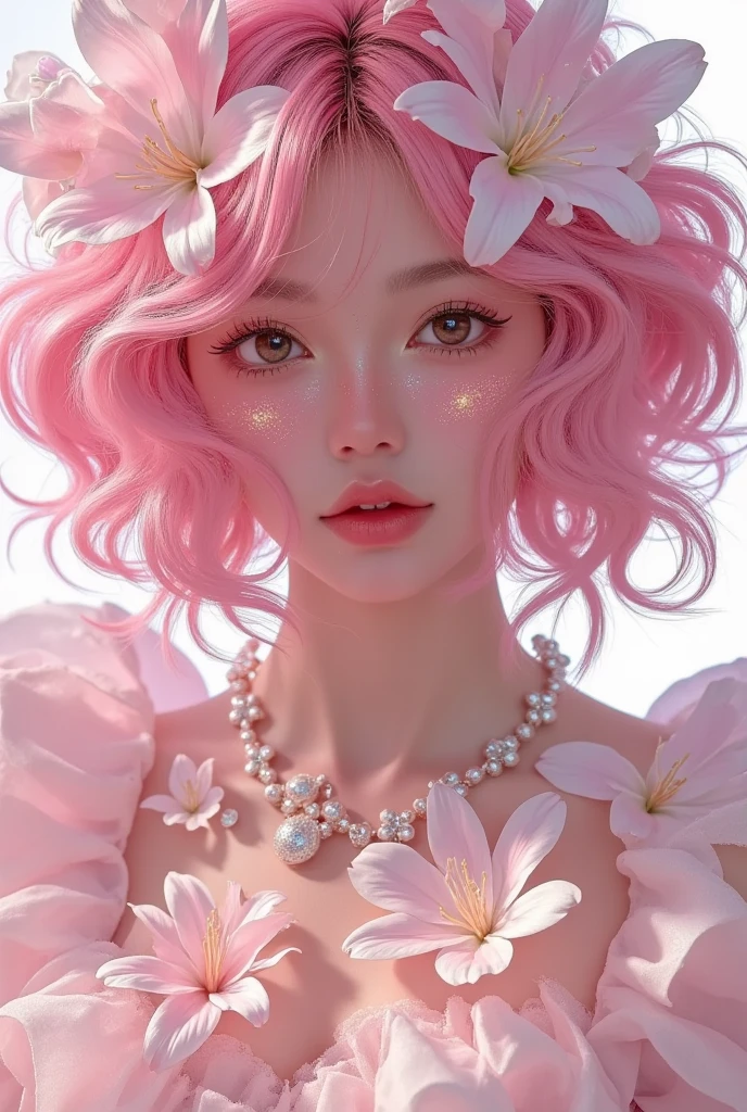  Portrait of an amazing pink haired anime character with a woman in pink clothes ,The hair is pink too, 🌺 CG Society, Adorable realistic portrait  , artwork in the style of Gu Weiss, Pink Girl,  Stunning Pink-Haired Anime Character Portraits , Fairy Tale Core, Gu Weiss, glowing Pink face, Pink face,   A beautiful anime portrait  ,   trending on cgstation  ,  was inspired by Cheng Yanjun , Beautiful anime style, Fantasy Aesthetics!