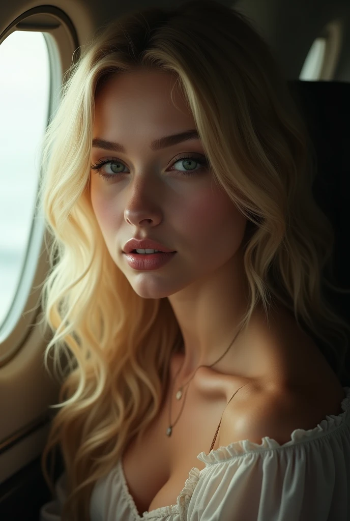 Femme assise dans un avion, avec sa copine brune, prise en photo, Sydney Sweeney, beautiful jeune fille blonde, Jolie jeune femme, long cheveux blonds et grands yeux, cheveux blonds et grands yeux, fille attirante, une belle femme, une fille aux cheveux blonds, femme splendide, a Jolie jeune femme, belle femme blonde, jolie femme, magnifique femme, jeune fille blonde,portrait numérique, portrait d&#39;art numérique, style artistique réalisme, portrait de haute qualité, 🤤 portrait de fille, style artistique réaliste, # 1 peinture numérique de tous les temps, #1 peinture numérique de tous les temps, peinture numérique brillante