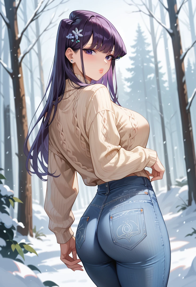 (masterpiece) (best quality) (1girl) (solo) (21 years old cute girl) (large sagging breasts:1.5) (wide hips) (long legs:1.2) (multicolored hair) (multicolored eyes) (delicate)
(arms up) (crop top) (underboob) (mini skirt) (off shoulder) (no panties) (vagina visible) (upskirt) (skirt lift)
(snowy mountainside) (frozen lake) (purple aurora borealis) outdoor nighttime (dark blue hue) (backlit by moon)
<lora:skirtlift-v1:1>