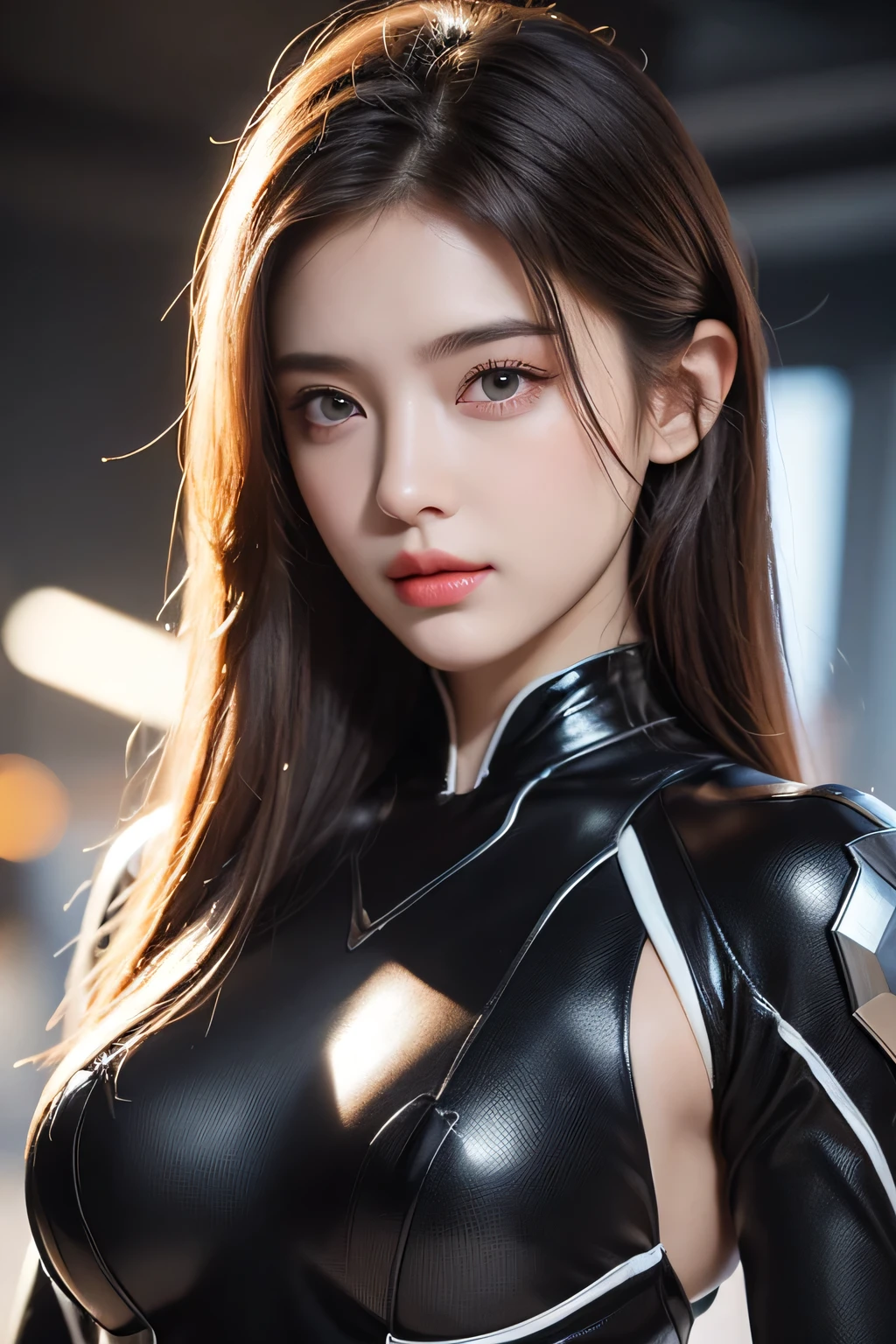 best qualtiy,Refined face,25岁少女,Slim body,A body made of metal,Smaller bust,Clothes like two words