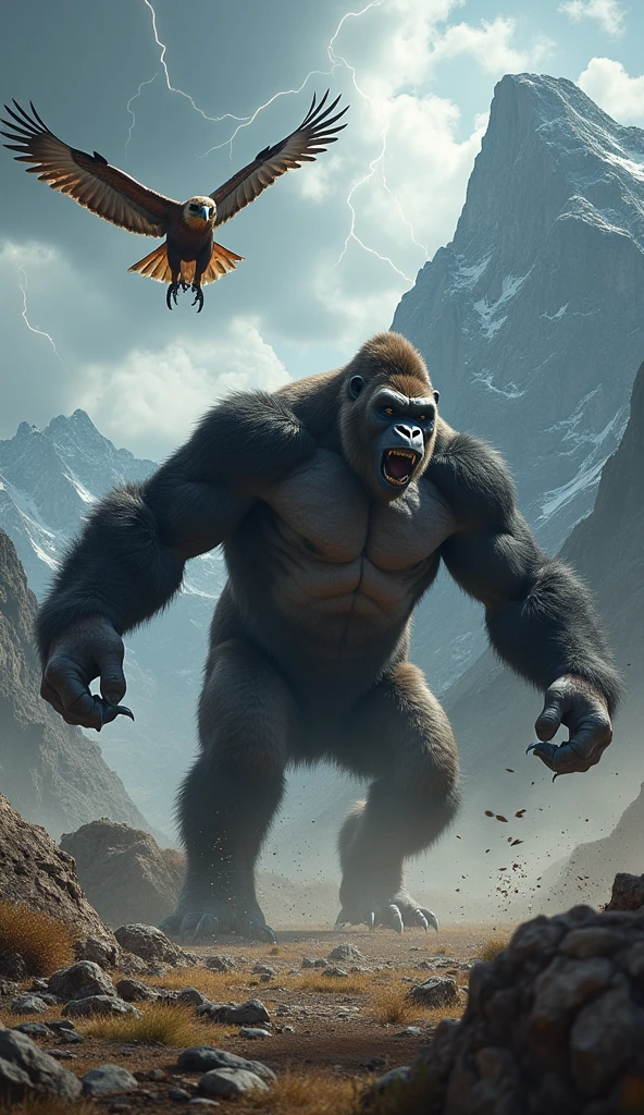 (a massive gorilla,King Kong,skydiving,no parachute,extremely detailed,hyper realistic,photorealistic,cinematic lighting,epic scale,dramatic composition,awe-inspiring,powerful,fearless,daring,thrilling,high action,high tension,breathtaking,heart-pounding,dramatic,suspenseful,intense,cinematic,cinematic angles,masterpiece,ultra-detailed,award winning)