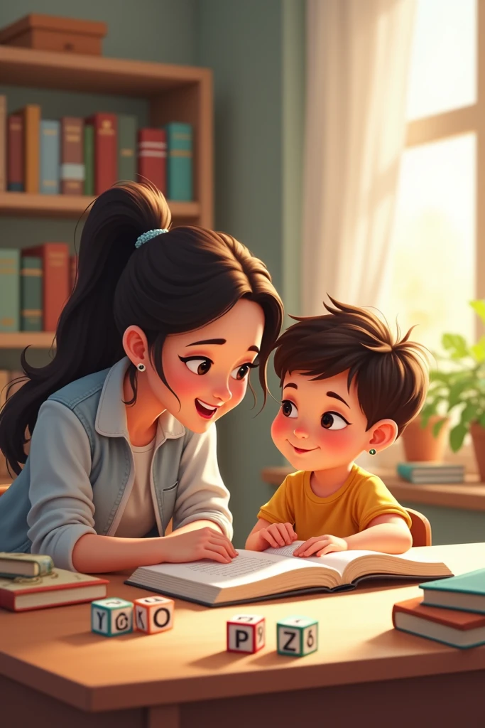 child with a low grade and someone supporting him