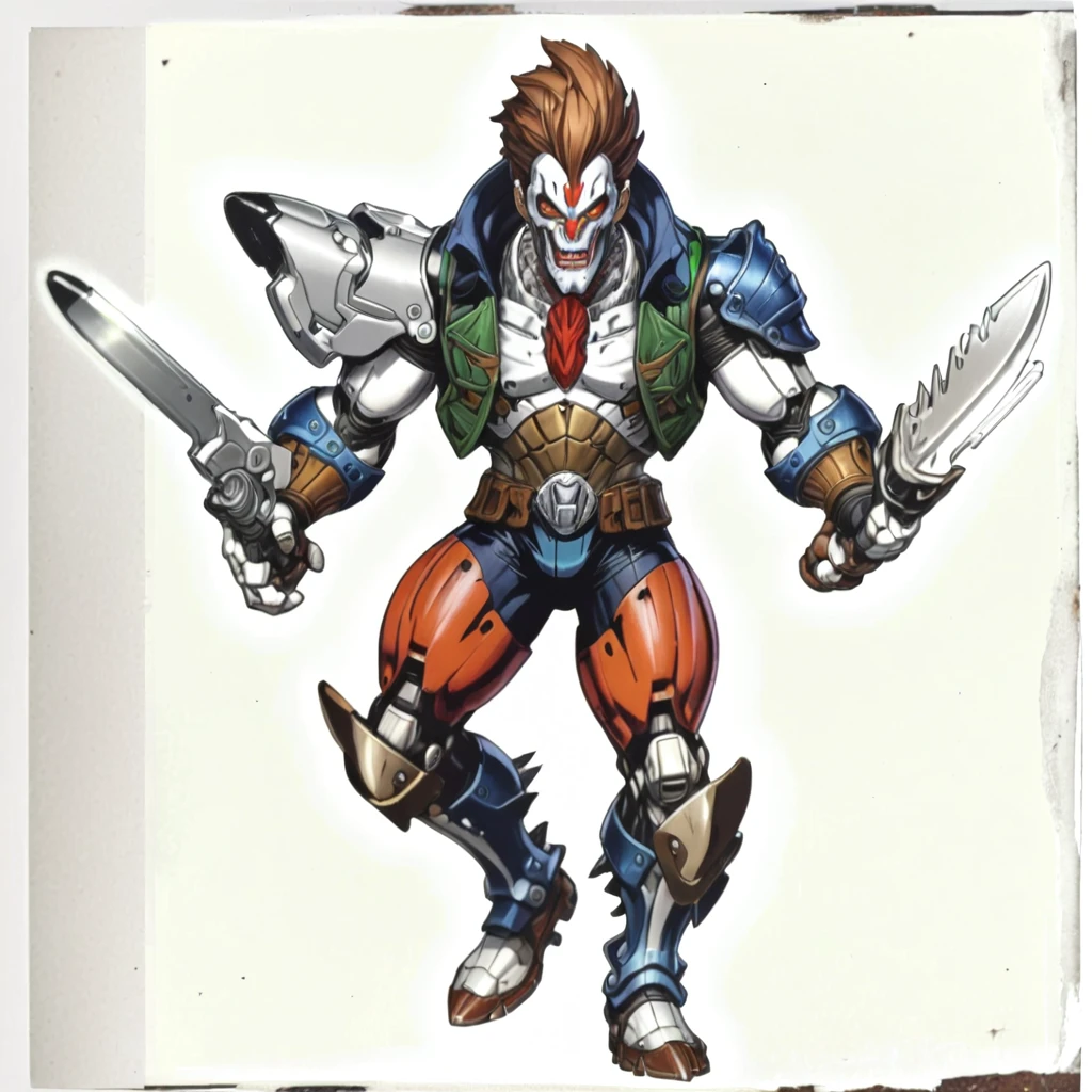 a clown in demoura artstyle