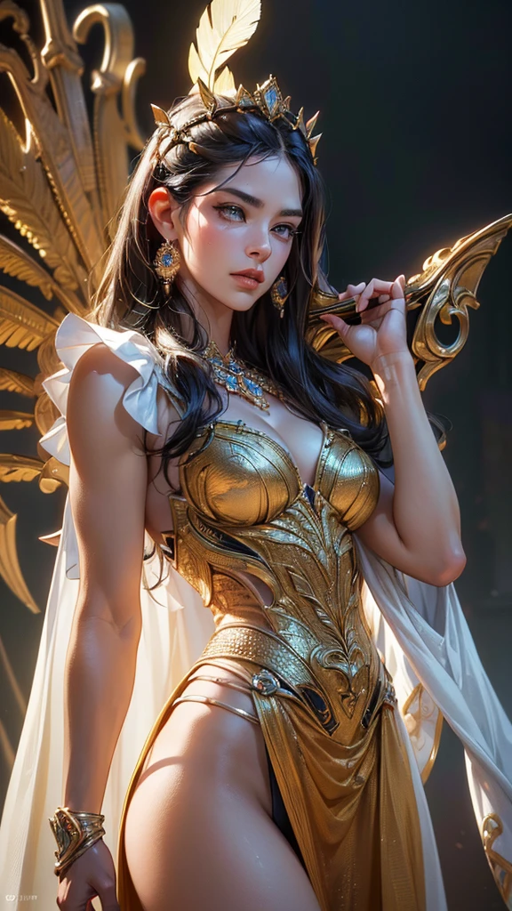 8k portrait of beautiful cyborg with brown hair, intricate, elegant, highly detailed, majestic, digital photography, art by artgerm and ruan jia and greg rutkowski surreal painting gold butterfly filigree, broken glass, (masterpiece, sidelighting, finely detailed beautiful eyes: 1.2), hdr,
