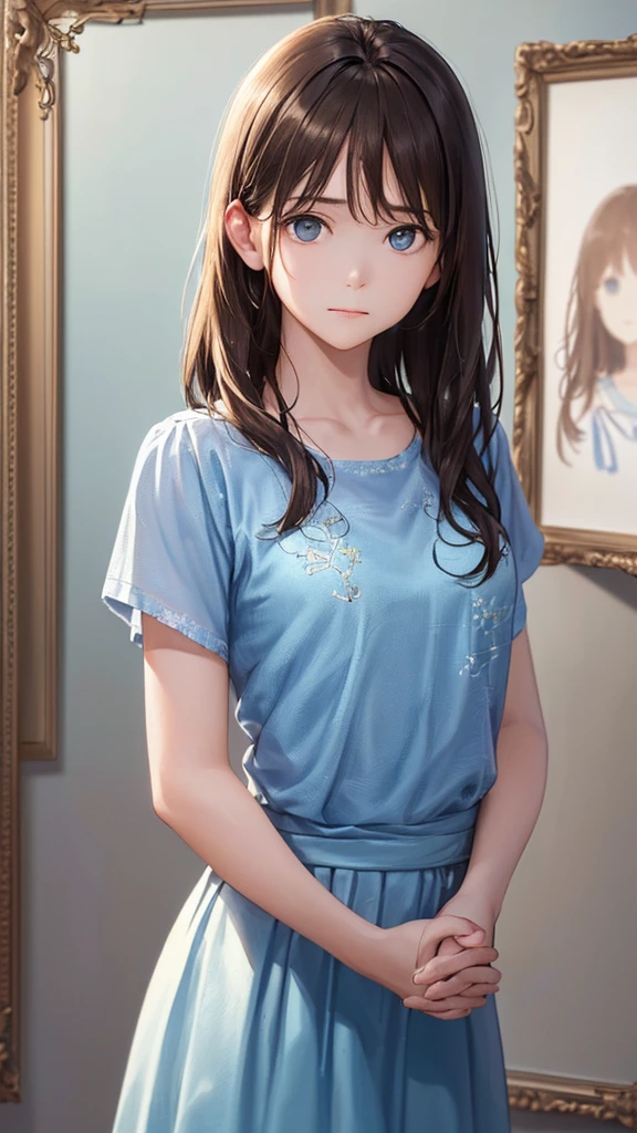 (masterpiece, Highest quality:1.2), One girl, alone,bony body、、Side lock hair