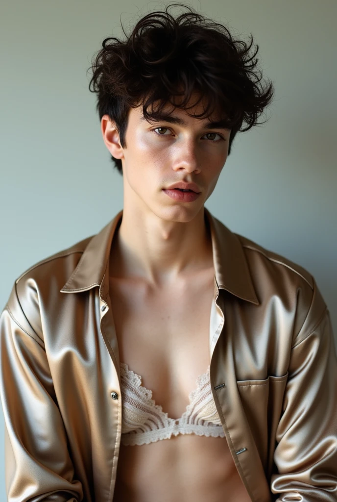 A white boy with curly hair and a cigarette in his mouth