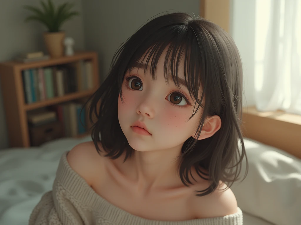 detailed face, cute face,brown eye, master piece , best quality , (matured female) , japanese , (sleeping on one's side) , from front , blouse , skirt
