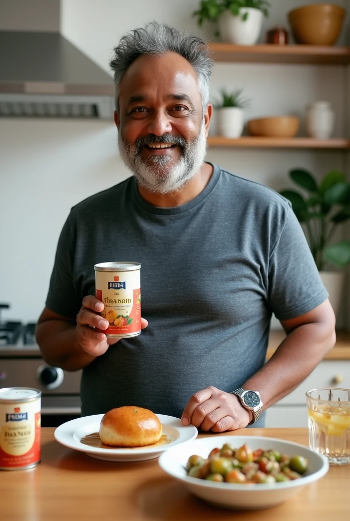 Punjabi man swimming in glass of buttermilk