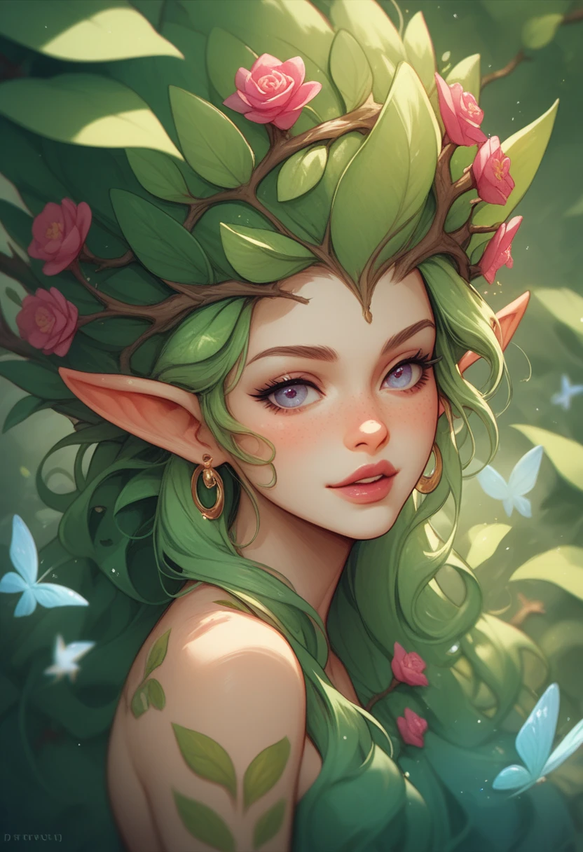Beautiful face The face of a beautiful girl in a fairy tale. Beautiful face, sharp, intricate details. The sharpest face ever. Over-level clarity