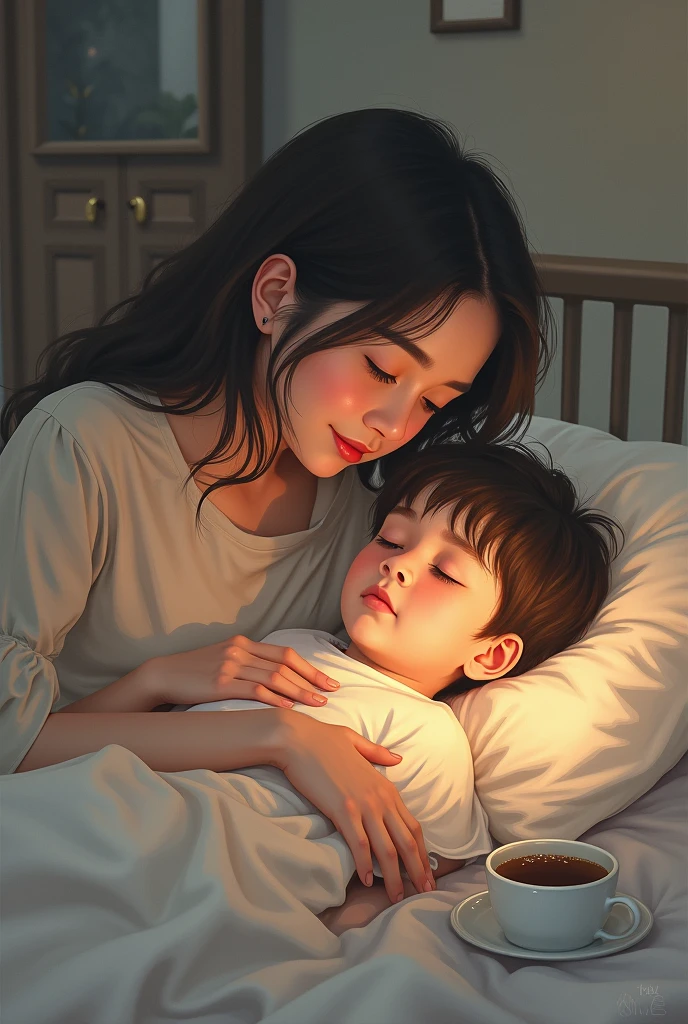 sleeping girl mother replaced girl