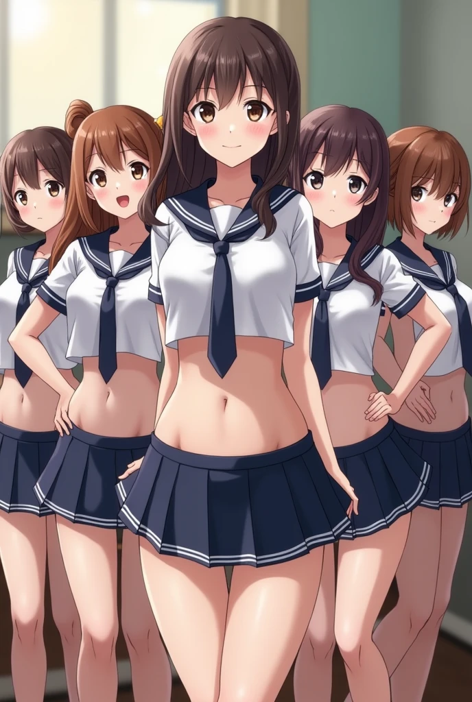 ((NSFW:1.3)),(Textured skin, Anatomically correct, Super Detail, high details, High quality, hight resolution, Best Quality, 1080p,4K),(One-person viewpoint, looking at viewer:1.2),
(Multiple girls in girl's school),(women's classroom:1.3)
((Multiple girls, 10+girl with, Group photo of the girls, Group photo of the girls:1.5))
(Girls of , 13 year old:1.5),(line up turn around with your buttocks sticking out:1.5),(Busts of all sizes:1.5),(women with various hairstyles:1.5),
(inviting you to have sex),
nsfw,(Provocative smile, seductive smile, naughty expression, Seductive expression),(embarrassed,blush:1.3)
(sailor uniform:1.5),sailor uniform lift,(shirt lift:1.2)
nsfw,(skirt lift:1.3),(showing off pantie:1.3),panties aside, bra aside, dripping love juice