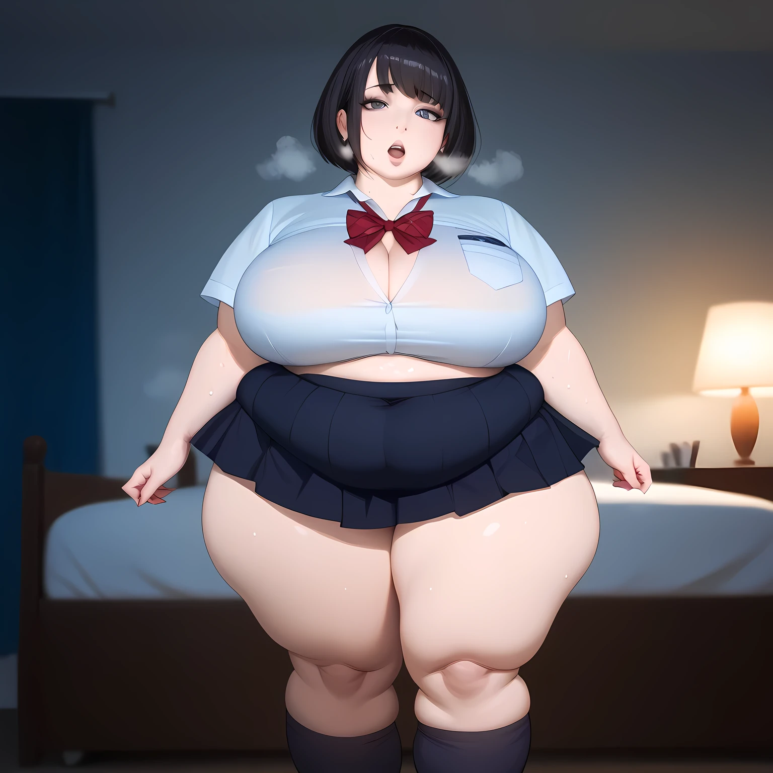 Twintails Hair Bow, black hair,Big Baby Bump pregnant, School girl, Big , nipple, cum, Big Black Balloons,16 years girl, Big pregnant Belly, Big Pregnant girl, Largest Belly of Pregnant, Huge Pregnancy, background classroom,Huge 9 months Pregnancy Belly,huge belly expansion, huge belly girl, purple eyes 