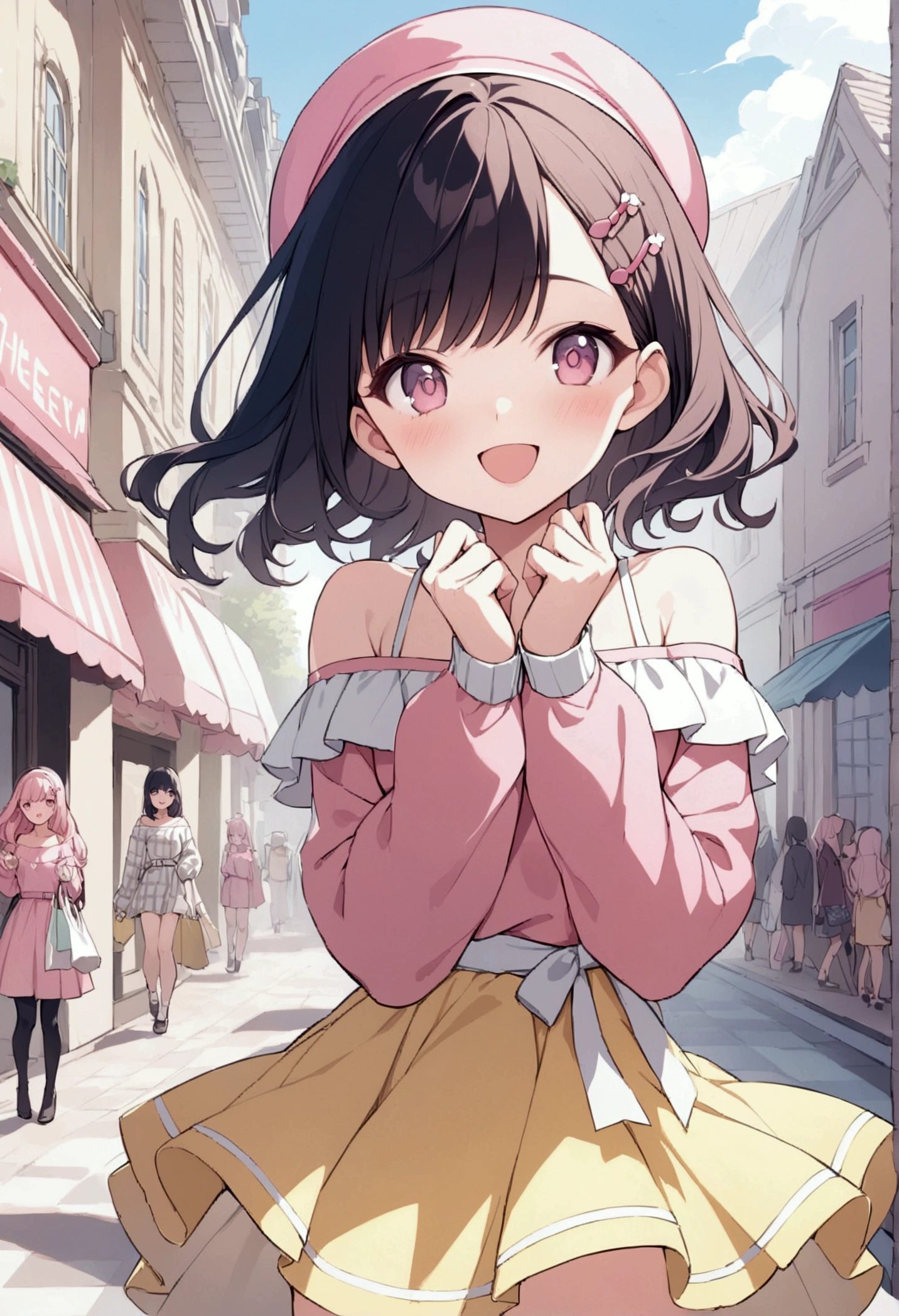 4K,One Girl,slender,Very short stature,Very thin thighs,Blunt bangs,short dress shirt, Half Sleeve,Red suspender mini skirt,blush, smile, Bobcut, Black Hair,Vibrant colors, Ahegao,A lot of love juice drips down her thighs onto the floor,(remote_play)),remote-vibrating-egg,((Someone else's hand holding a pink round remote control:1.3))、Ecstatic expression,Accurate and detailed female fingers,