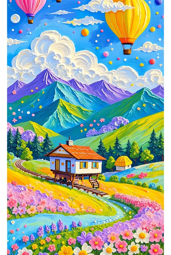 painting of a Countryside Scenery  with a house and a field of flowers, Nagai Hiroshi , flickr, Simple Art, Korean Village, Rural Japan, Japanese Village, 动漫Countryside Scenery , Rural Japan, He didn't come ,  detailed landscape on the wall — a 672 ,  landscape artwork , Countryside Scenery , Countryside Scenery , 平静的景观,  Scenery - landscape  