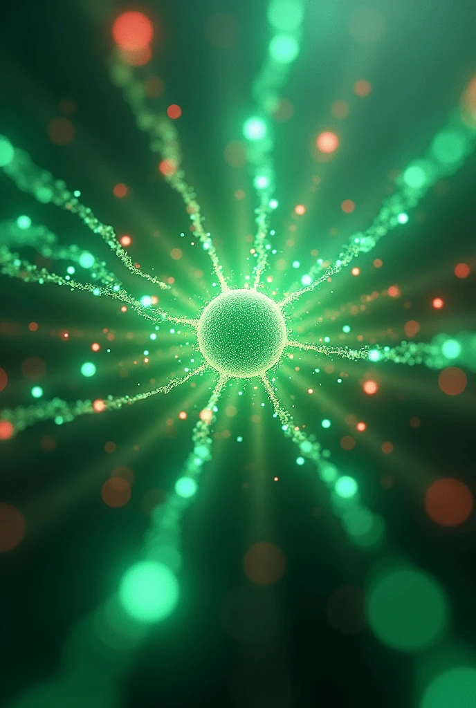 give me a video of the oxidation-reduction reaction with green as the dominant color, red and blue