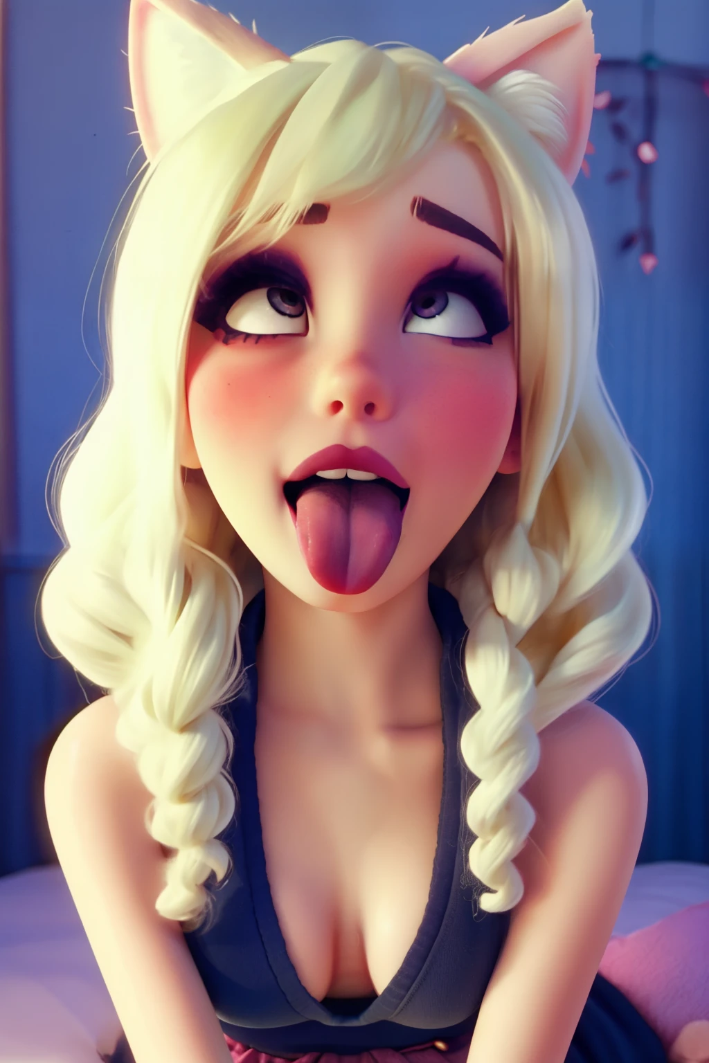 sucking dick, blowjob, open mouth, saliva, drooling, wet, cum on mouth, cum on tongue, cum on face, huge breasts, big ass, big thighs, blush, crossed-eyes, front view, looking at the viewer, milf, ahegao, rolling eyes, tongue, Perfect slim body, Elsa