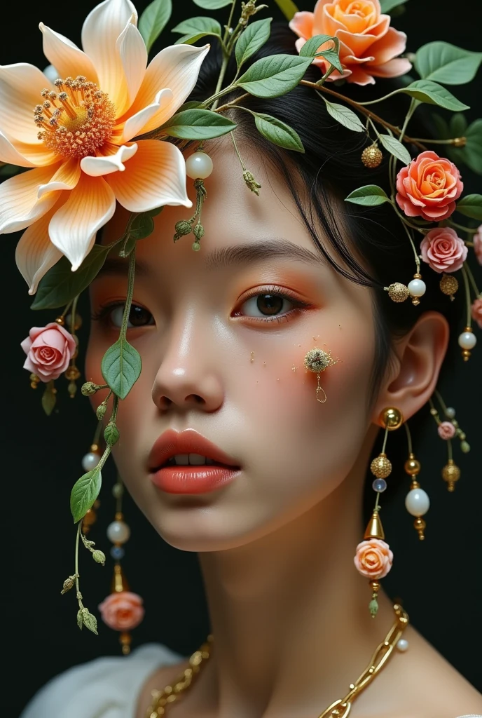  Closeup of a Man Wearing Flowers , james jean 和 wlop, james jean andrei riabovitchev, Beeple 和 James Jean,  Vita Studio and James Jean,  was inspired by Cheng Yanjun , Jordan Grimmer and James Jean , Inspired by James Jean, James Gene Artwork,  Alberto Seveso and Dan McCaw , James Gene Art